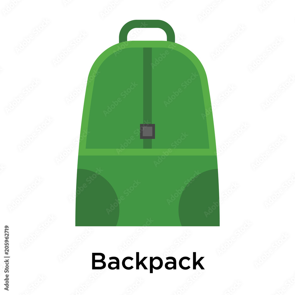 Backpack icon vector sign and symbol isolated on white background Backpack icon vector sign and symbol isolated on white background