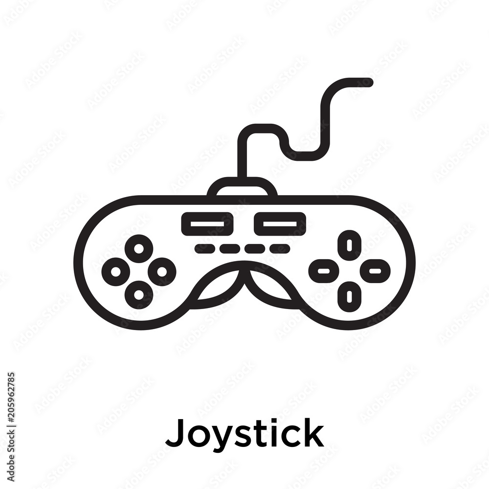 Joystick icon vector sign and symbol isolated on white background Joystick icon vector sign and symbol isolated on white background