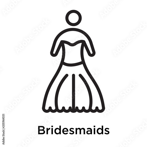 Bridesmaids icon isolated on white background