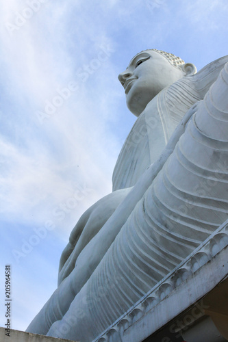 White Buddha in Kandi, Sri Lanka photo