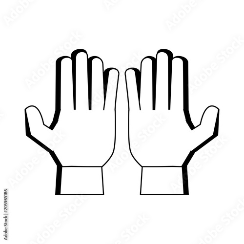 Soccer goalkeeper gloves vector illustration graphic design