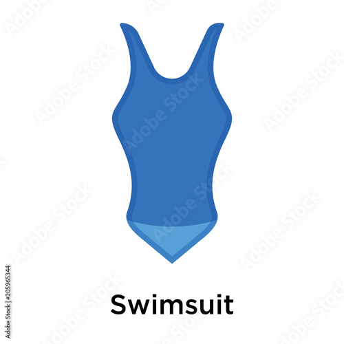 Swimsuit icon vector sign and symbol isolated on white background