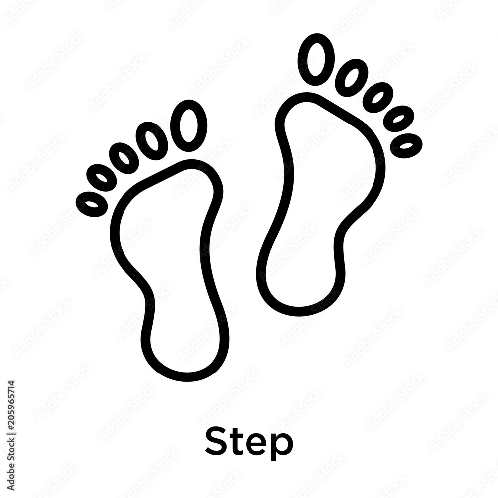 Step icon vector sign and symbol isolated on white background Step icon vector sign and symbol isolated on white background