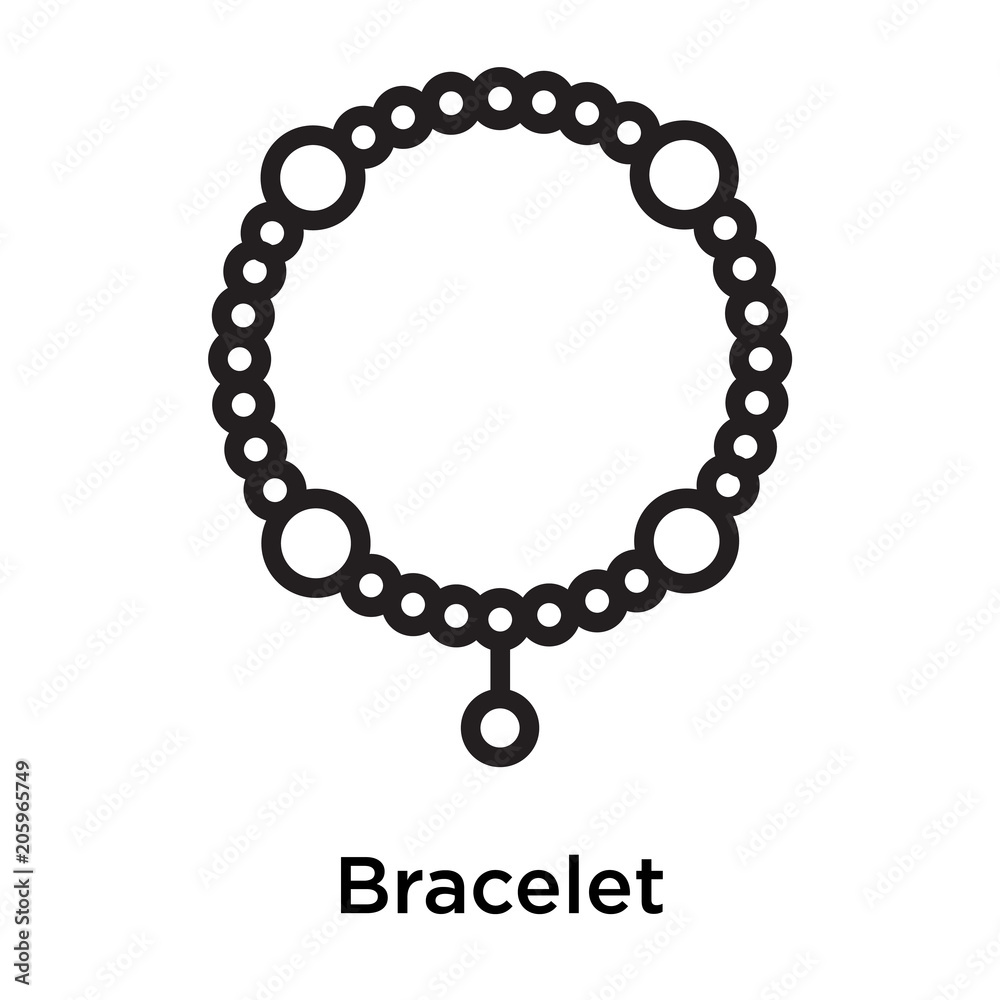 Bracelet icon vector sign and symbol isolated on white background Bracelet icon vector sign and symbol isolated on white background