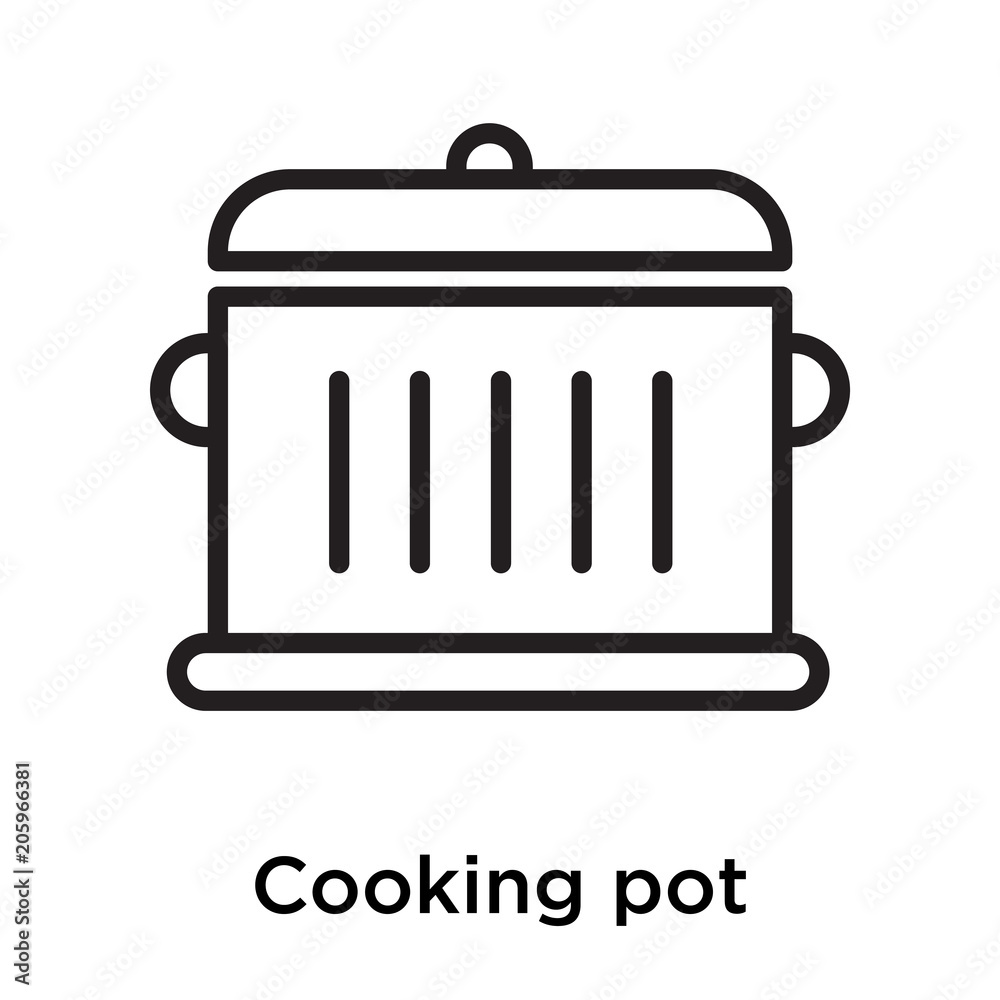 Cooking pot icon isolated on white background Cooking pot icon isolated on white background