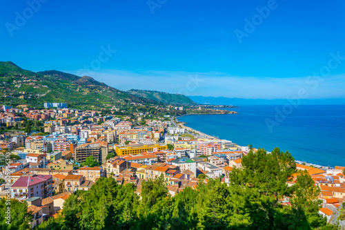 Aerial view of the sicilian town cefalu, Italy © dudlajzov