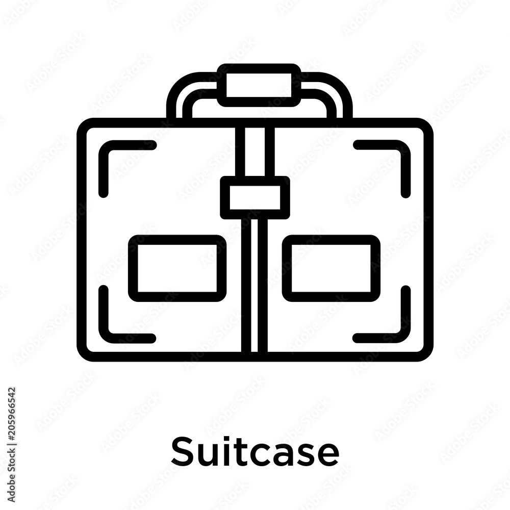 Suitcase icon vector sign and symbol isolated on white background Suitcase icon vector sign and symbol isolated on white background