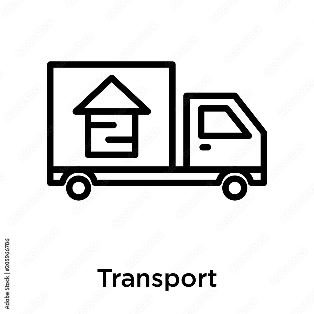 Transport icon vector sign and symbol isolated on white background Transport icon vector sign and symbol isolated on white background