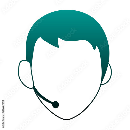 Call center faceless agent vector illustration graphic design