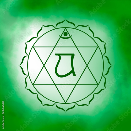 Fourth, heart chakra - Anahata.