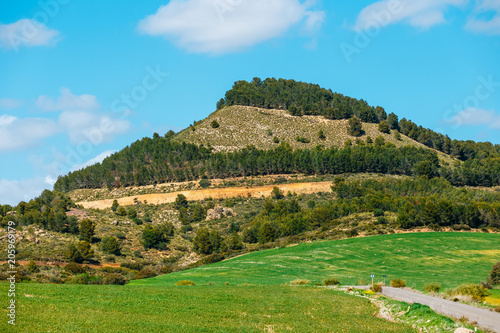 mountain landscape near El Chorro Gorge, Andalusia, Spain