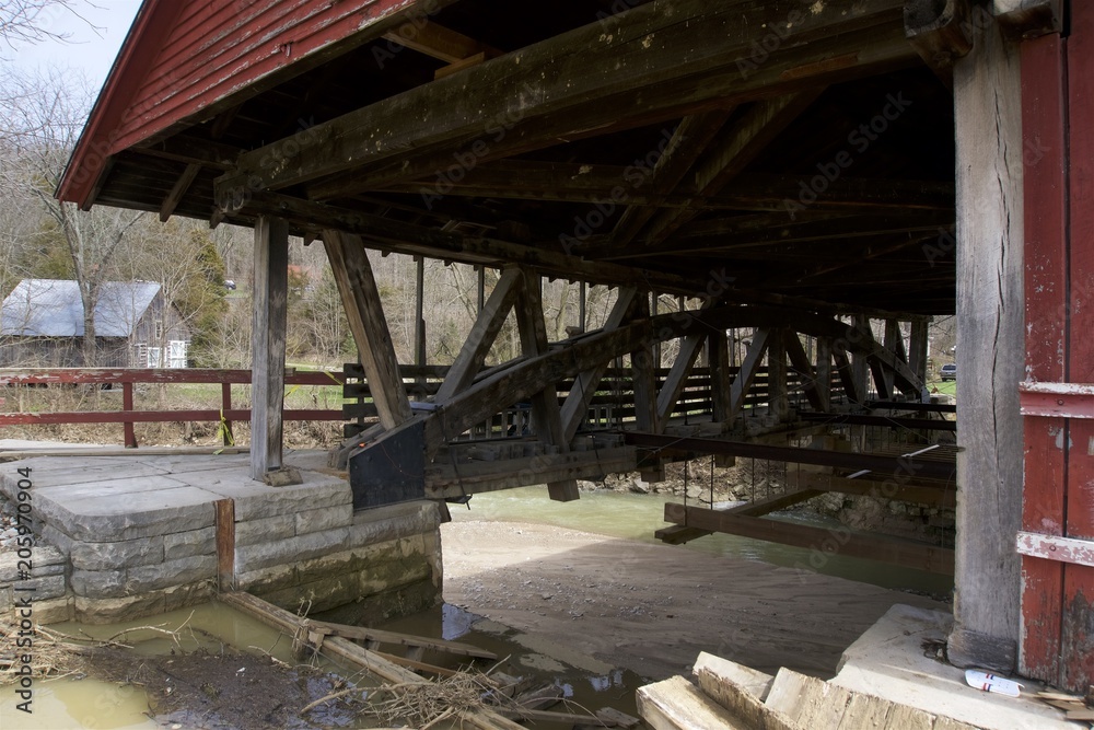 old wooden aquaduct in Metamora Indiana is oldest 