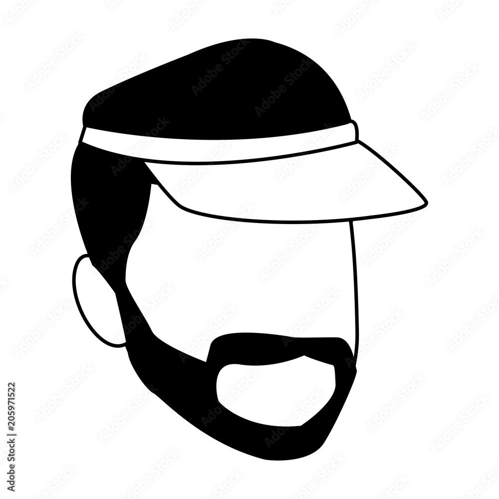 Man with summer hat vector illustration graphic design Man with summer hat vector illustration graphic design