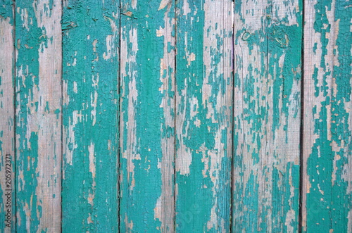 Background consisting of a texture of boards with peeled paint.
