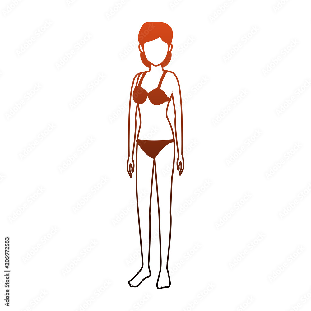 Young woman in swim suit vector illustration graphic design Young woman in swim suit vector illustration graphic design