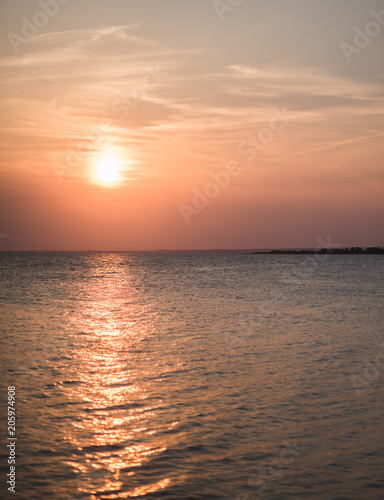 Sunset over the sea