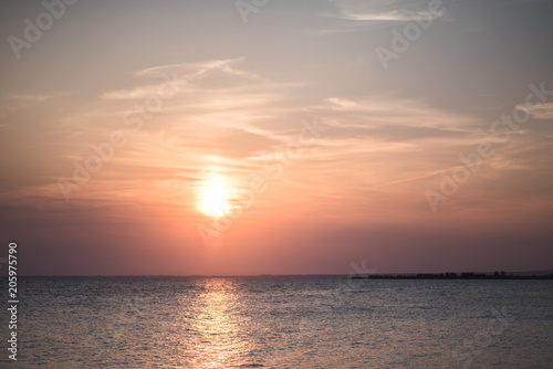 Sunset over the sea