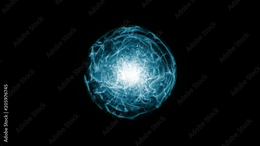 Blue source of power in a dark background Blue source of power in a dark background