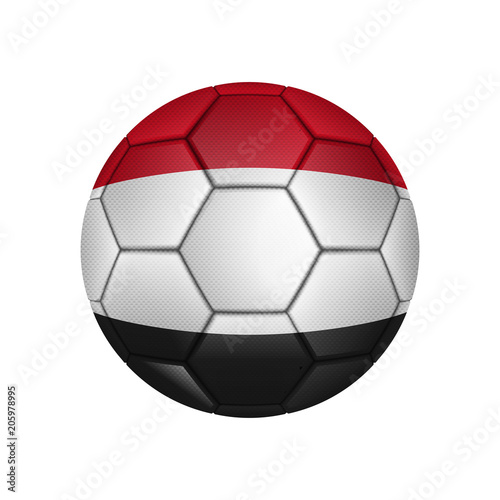 illustration of realistic soccer ball painted in the national flag of Egypt for mobile concept and web apps. Illustration of national soccer ball can be used for web and mobile