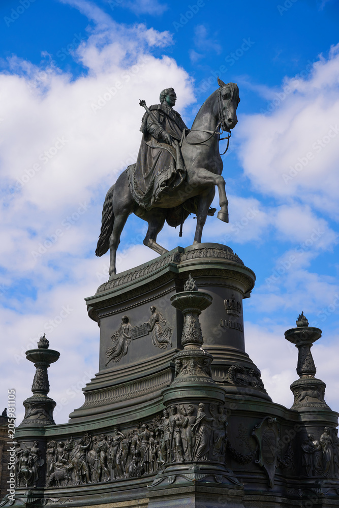 Statue of King Johann in Theaterplatz of Dresden Statue of King Johann in Theaterplatz of Dresden