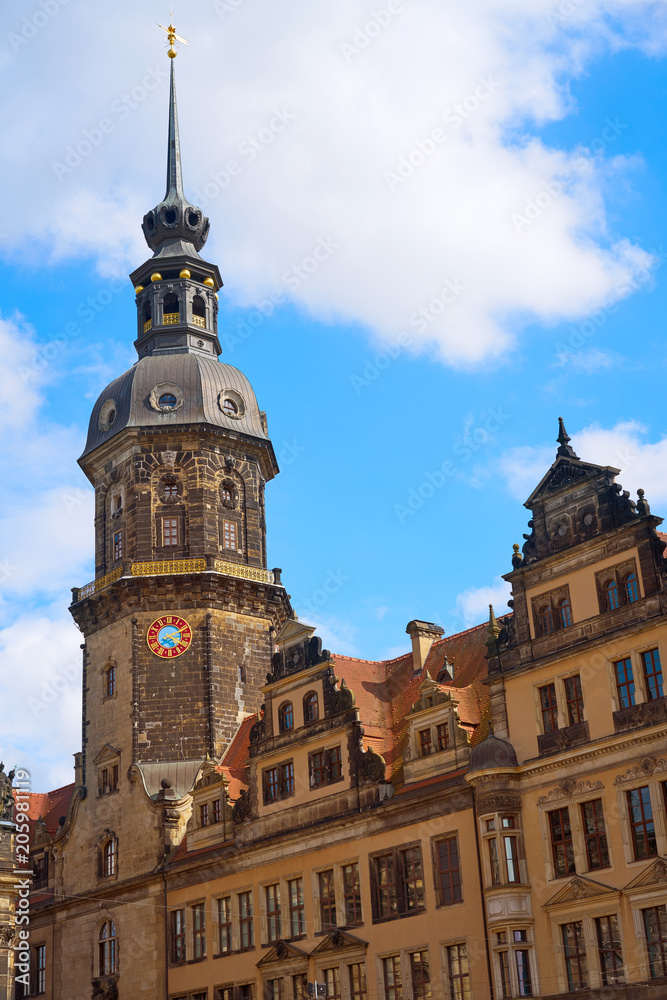 Hausmannsturm tower in Dresden Germany