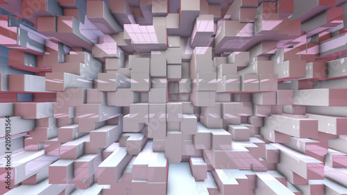 Modern virtual set 3d render motion background 