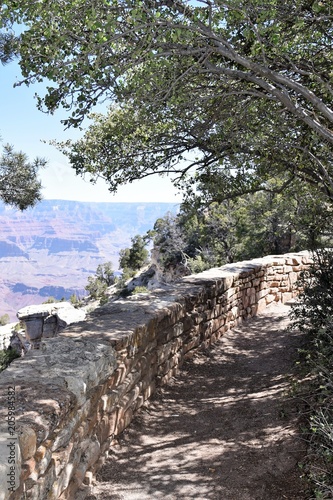 Hiking trail along the Grand Canyon