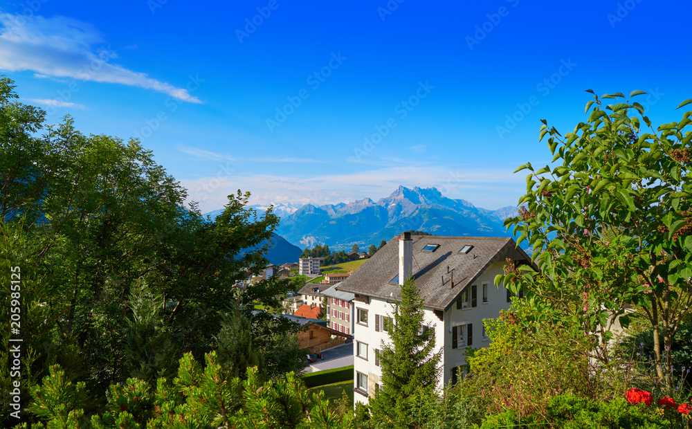 Leysin in Alps at Ormont Dessus in Switzerland