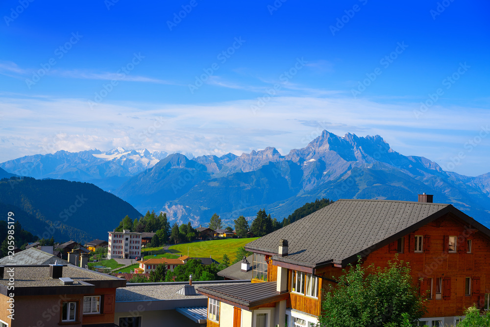 Leysin in Alps at Ormont Dessus in Switzerland