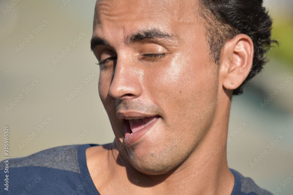 Obraz premium Minority Male Making Funny Faces