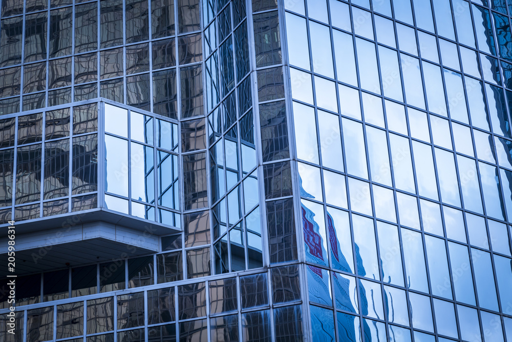 Obraz premium background of the glass modern office building