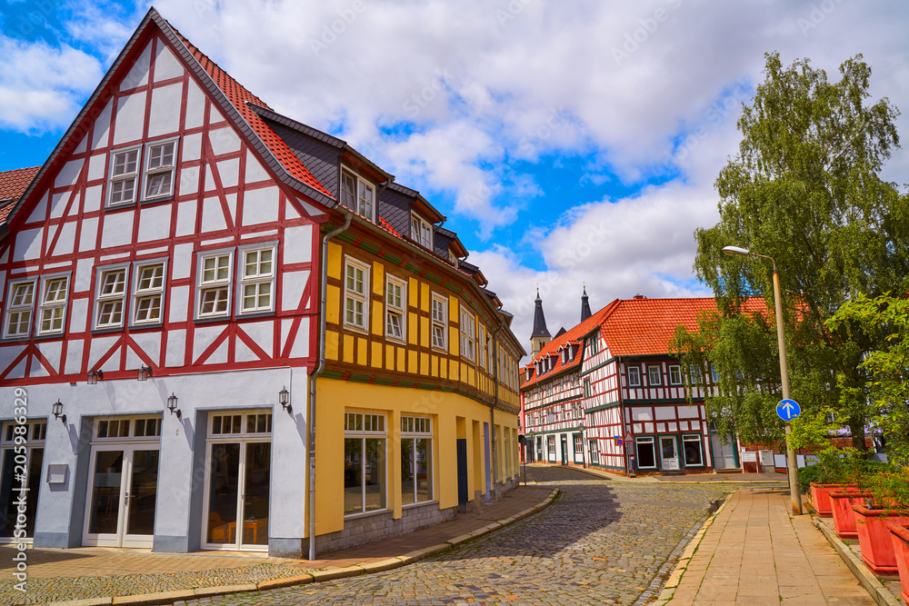 Fototapeta premium Nordhausen downtown facades in Thuringia Germany