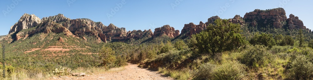 Panorama view from Schnebly Hill Road in Sedona, Arizona