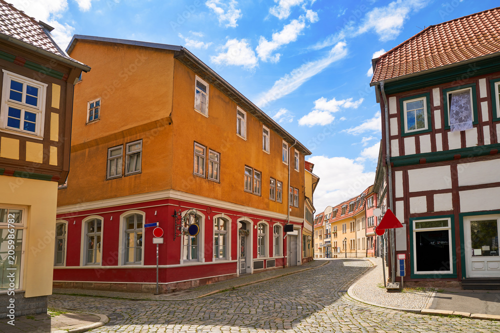 Nordhausen downtown facades Thuringia Germany Nordhausen downtown facades Thuringia Germany