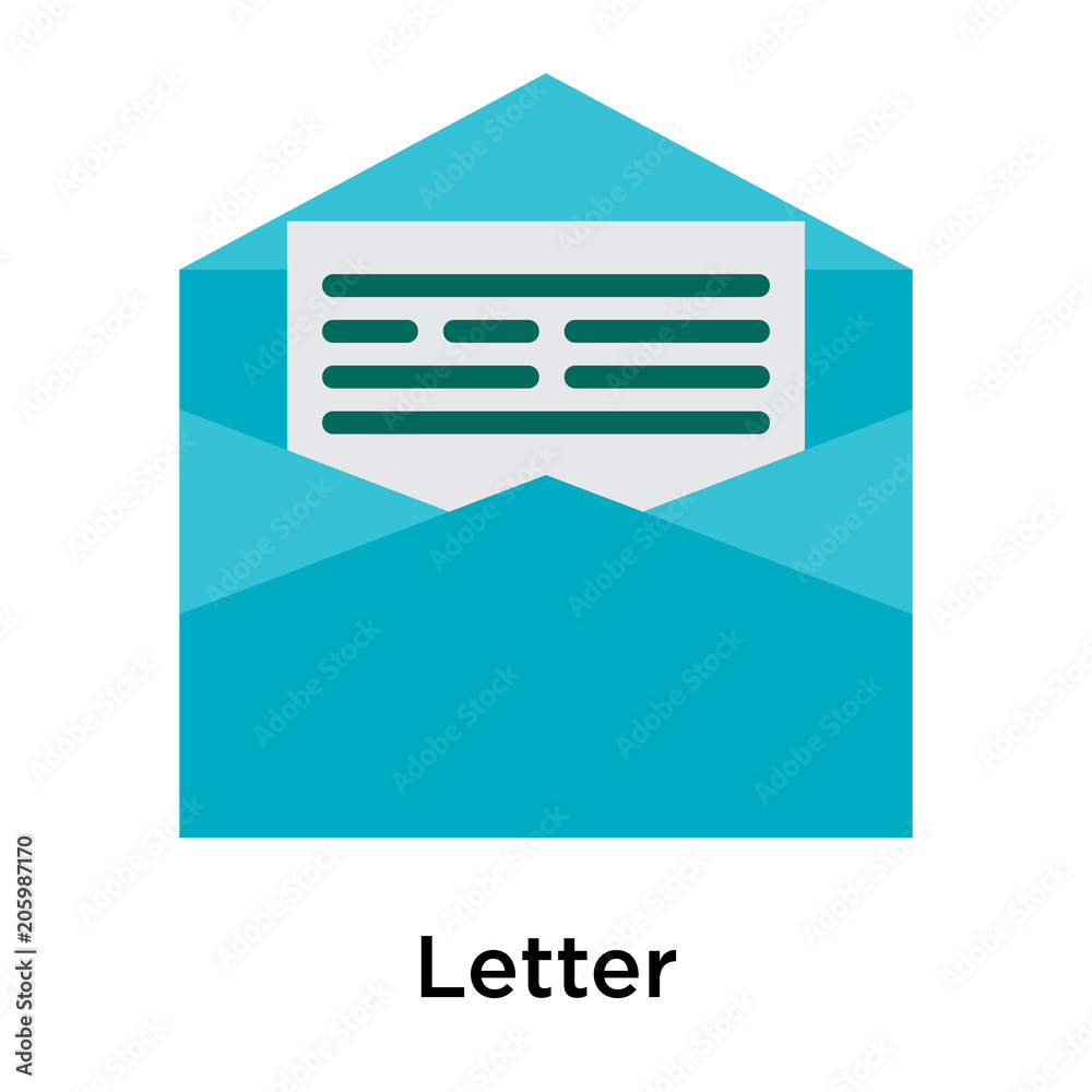 Letter icon isolated on white background Letter icon isolated on white background