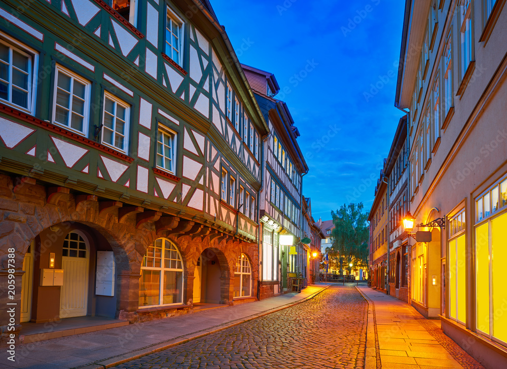 Nordhausen city at sunset in Thuringia Germany Nordhausen city at sunset in Thuringia Germany