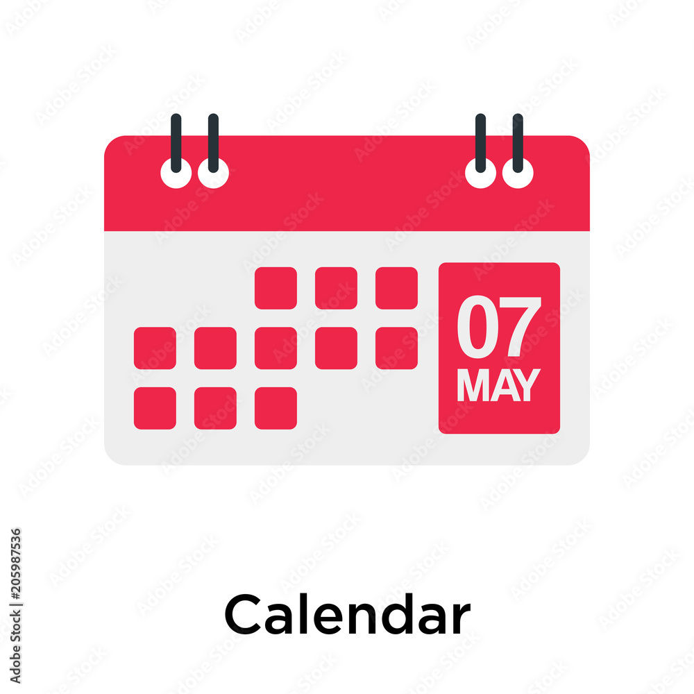 Calendar icon isolated on white background Calendar icon isolated on white background