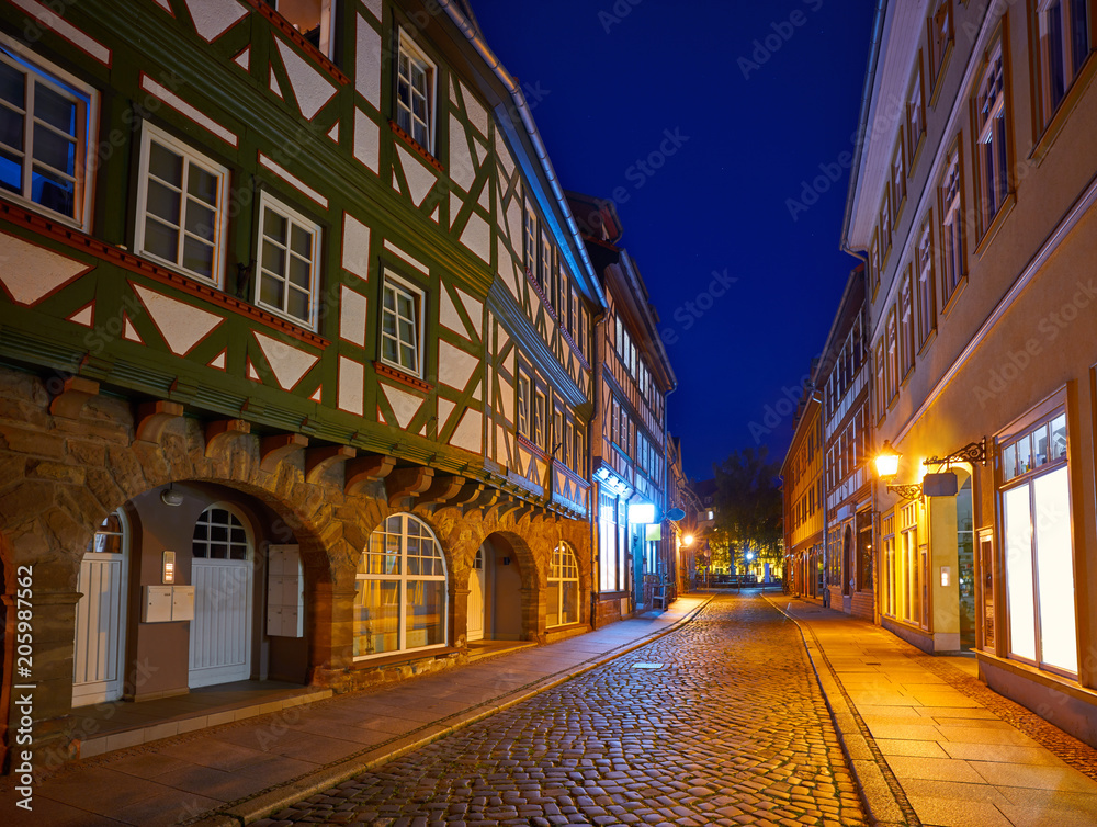 Nordhausen city at sunset in Thuringia Germany