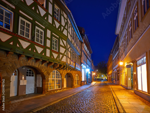 Nordhausen city at sunset in Thuringia Germany