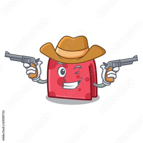 Cowboy napkin character cartoon style