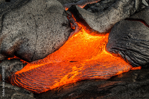 Hot lava on the Big Island of Hawaii