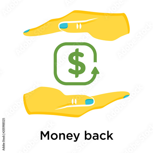 Money back icon isolated on white background