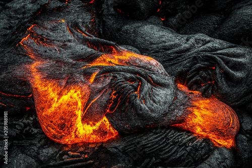 Hot lava on the Big Island of Hawaii photo