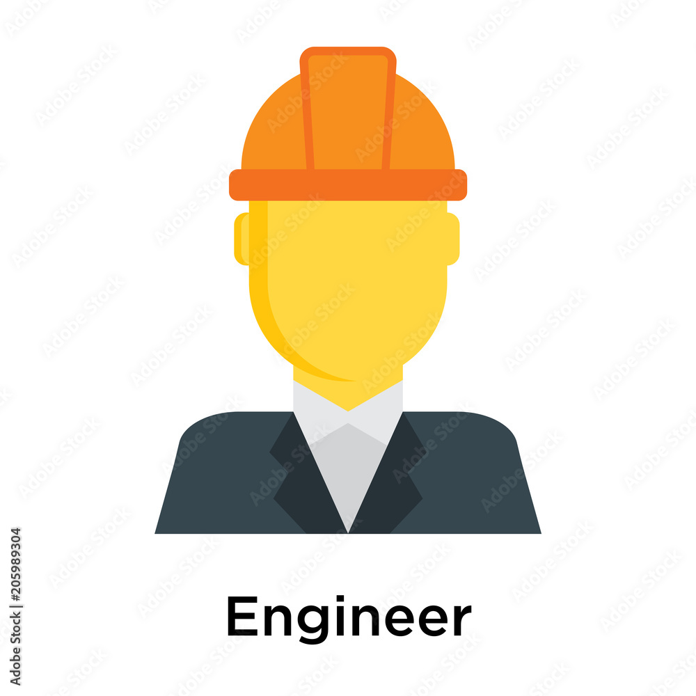 Engineer icon isolated on white background Engineer icon isolated on white background