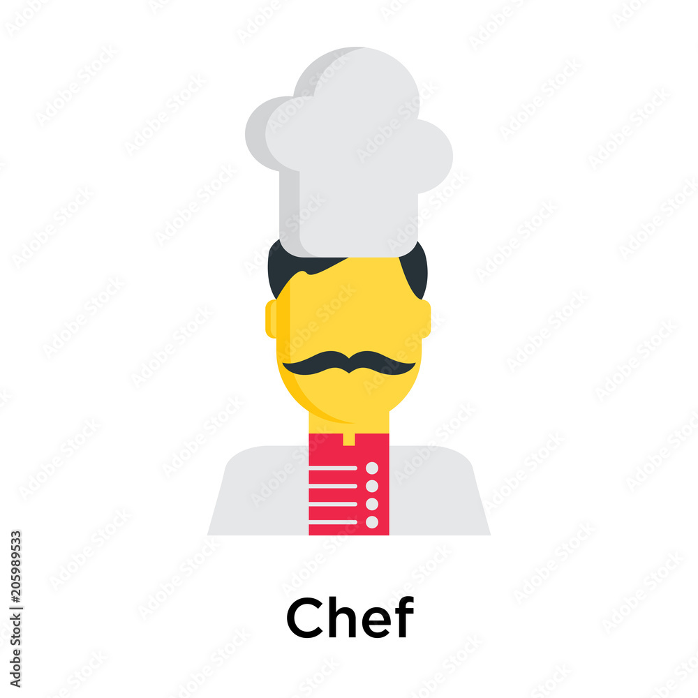 Chef icon isolated on white background Chef icon isolated on white background