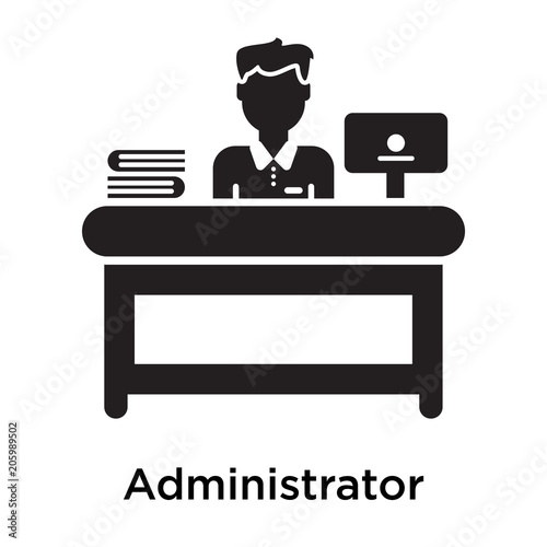 Administrator icon isolated on white background