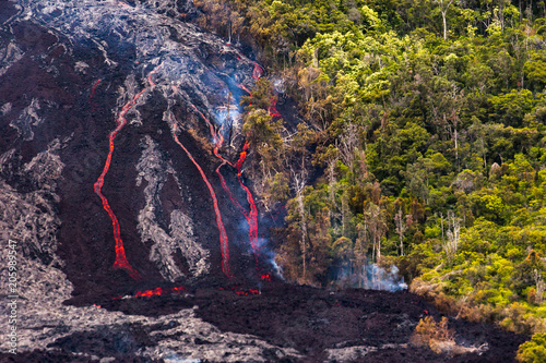 Lava flowing on the Big Island of Hawaii