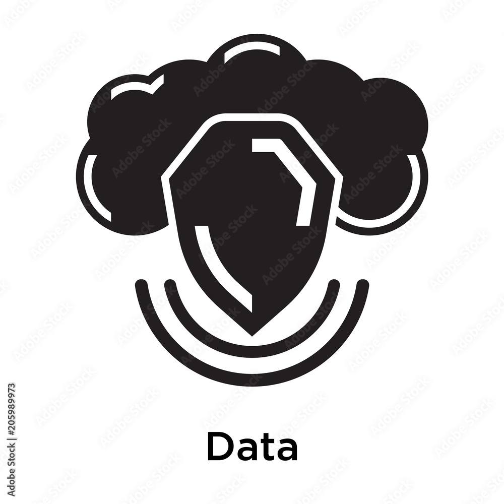 Data icon isolated on white background Data icon isolated on white background