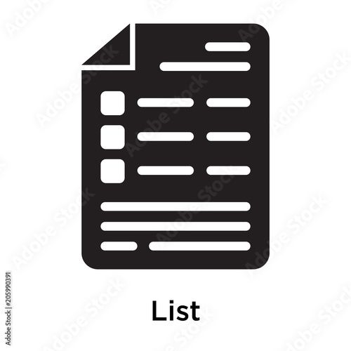List icon isolated on white background © VectorGalaxy