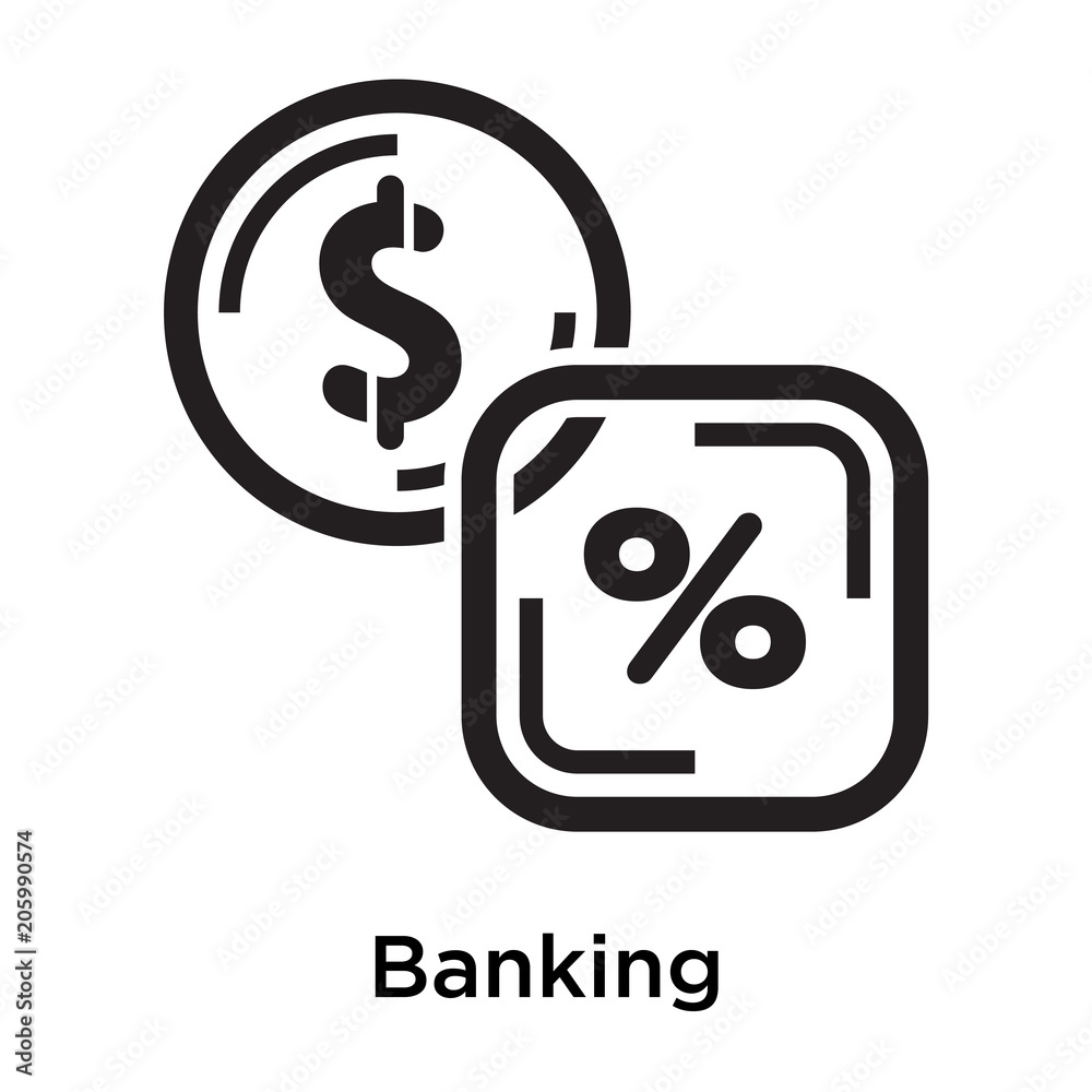 Banking icon isolated on white background Banking icon isolated on white background